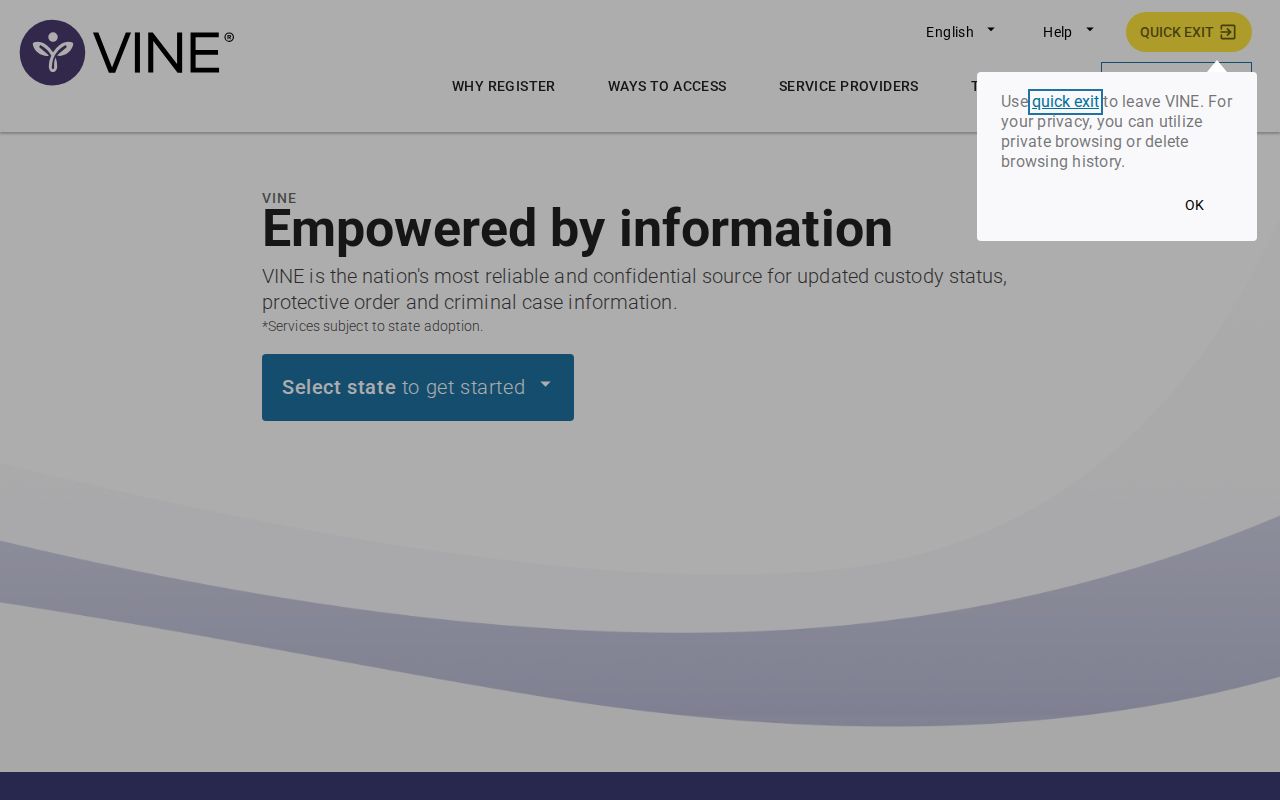 Buckingham County VINE inmate check and release notification search